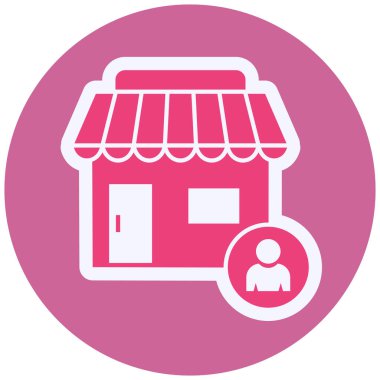 Dükkan. Web simgesi basit illüstrasyon