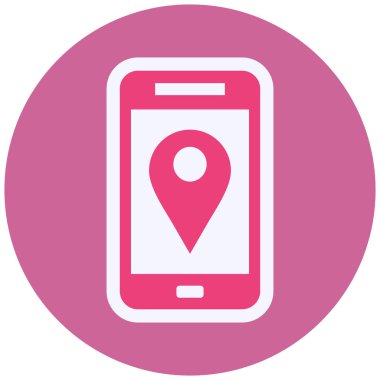 location pin map icon vector isolated illustration