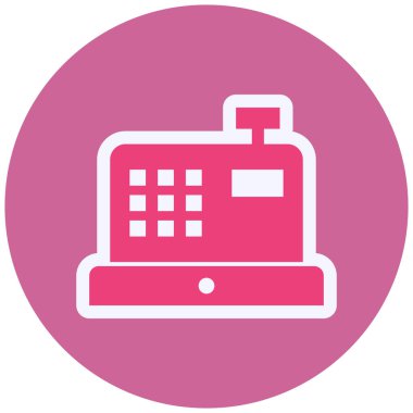 Yazar kasa simge vektör çizim