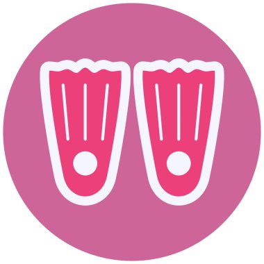 Plaj terlikleri. Basit resimleme