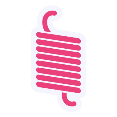 Elastic Spring vector icon. flat style illustration.  