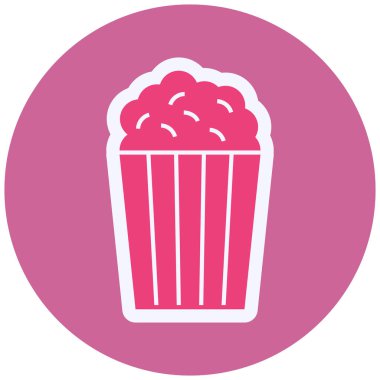 Patlamış mısır. Web simgesi basit illüstrasyon