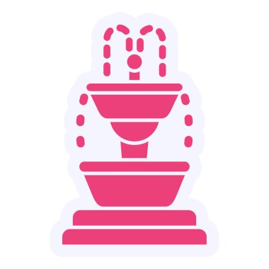 simple icon of Fountain , website browser icon illustration