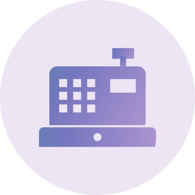 Yazar kasa simge vektör çizim