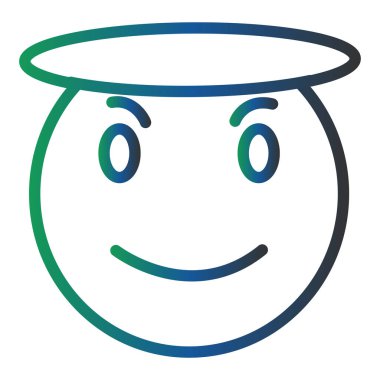 gülen yüz simgesi, vektör illüstrasyonu