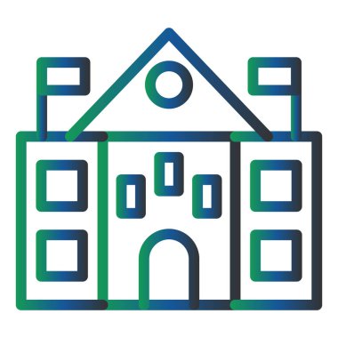 Embassy building vector icon  