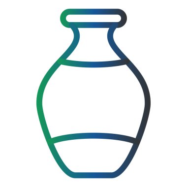 Vazo Vektörü Şekil Simgesi Tasarımı 