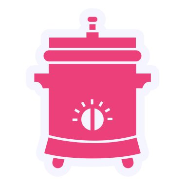 Derin Fryer simgesinin vektör illüstrasyonu