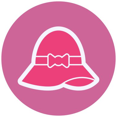 woman hat, web icon simple illustration