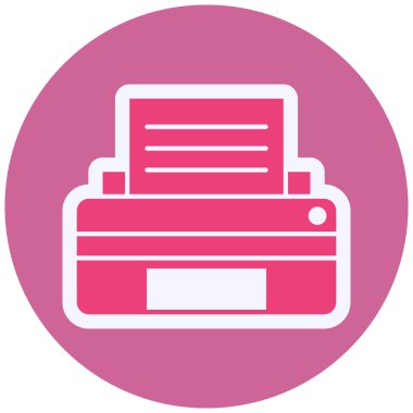 vector illustration of printer. seo modern and office sign