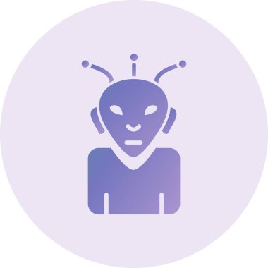 Uzaylı simgesi vektör illüstrasyonu