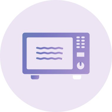 microwave oven. simple web illustration