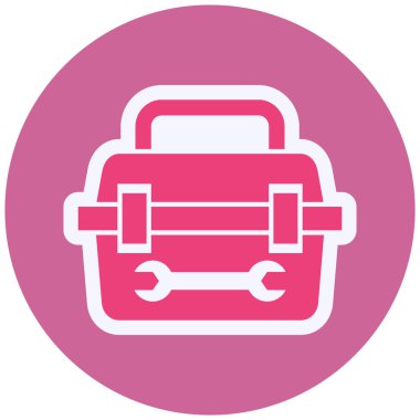 Araç Kutusu Vektör Kabartma Simgesi Tasarımı 