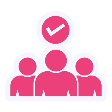 Bir grup insanın vektör çizimi