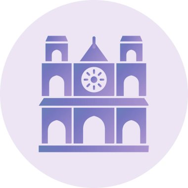 Kiliseye. Web simgesi basit illüstrasyon