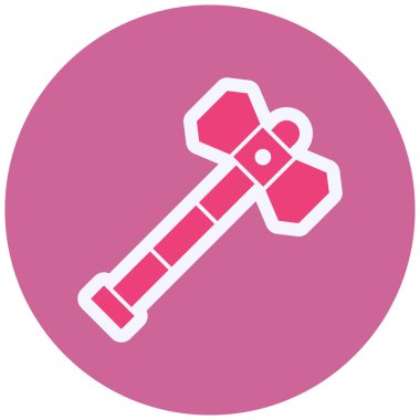 Çekiç Vektörü Şekil Simgesi Tasarımı