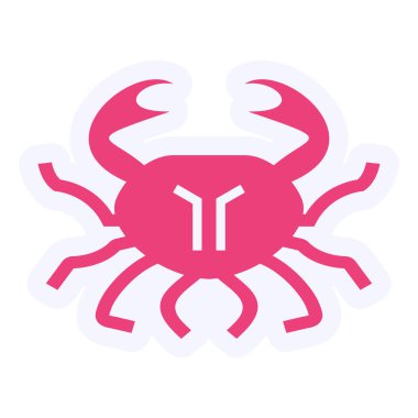 Yengeç simgesi vektör illüstrasyonu