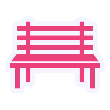 Yedek kulübesi Web simgesi basit illüstrasyon