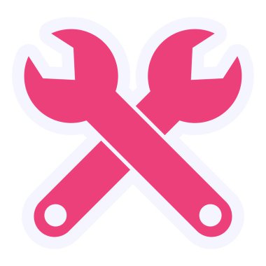 İngiliz anahtarı. Web simgesi basit illüstrasyon