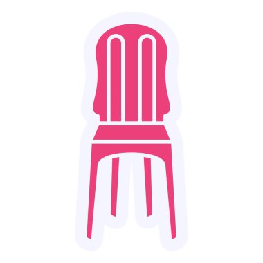 Sandalye. Web simgesi basit illüstrasyon