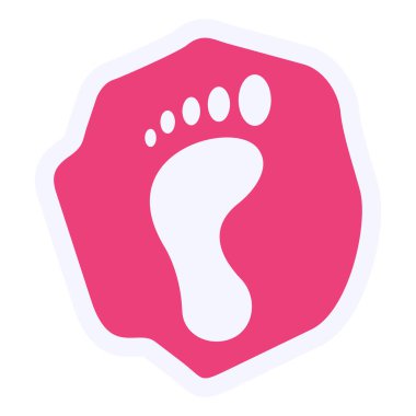 ayak izi simge vektör çizim