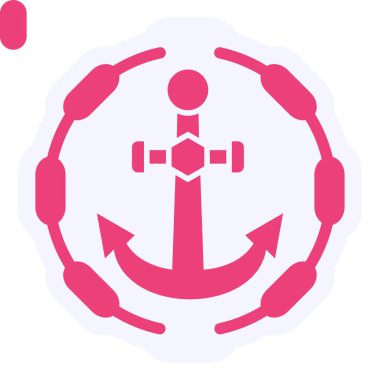 Ship Chain. web icon simple design 