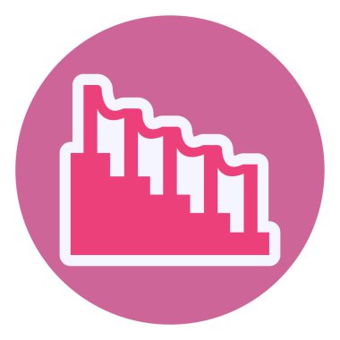 vector illustration of a purple and pink arrow icon