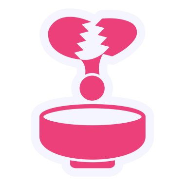 vector illustration of modern Egg Bowl icon