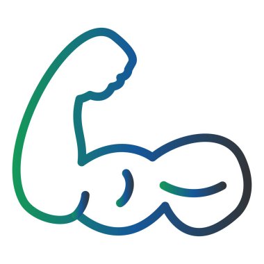 Güçlü kas simgesinin vektör çizimi