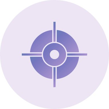 target circular icon, vector illustration