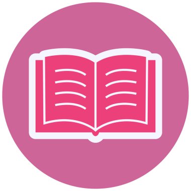 Kitap simgesinin vektör illüstrasyonu 