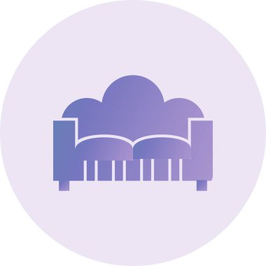 Kanepe. Web simgesi basit illüstrasyon