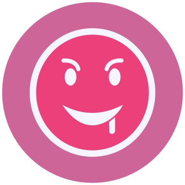 Drooling emoji smile vector icon