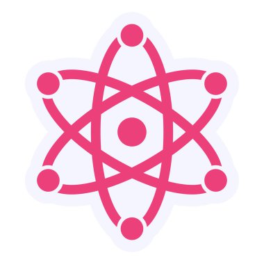 atom. Web simgesi basit illüstrasyon 