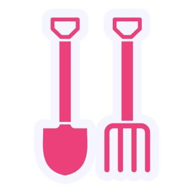 Gıda ve bahçe simgesinin vektör illüstrasyonu