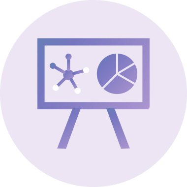 iş sunumu düz vektör simgesi