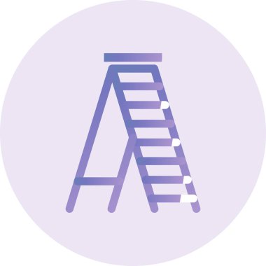 Merdiven. Web simgesi basit illüstrasyon