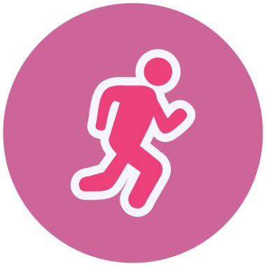 Koşuyor. Web simgesi basit illüstrasyon 