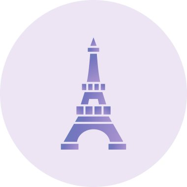 vector illustration of modern Eiffel Tower   icon