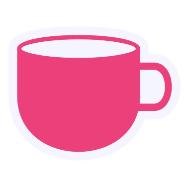 kahve fincanı simgesi, vektör illüstrasyonu