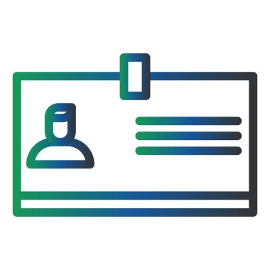 identification id card icon, web illustration