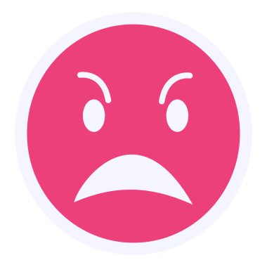 üzgün yüz ifadesi, vektör illüstrasyonu