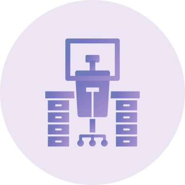 Çalışma Alanı Vektör Kabartma Simgesi Tasarımı