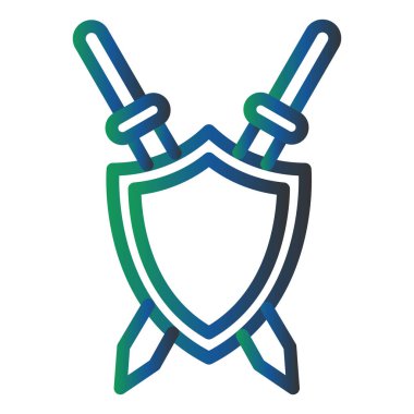 Kalkan simgesinin vektör illüstrasyonu