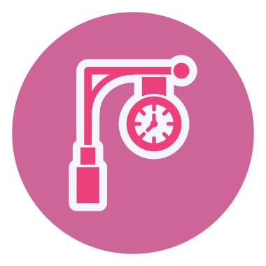 Color clock icon vector illustration