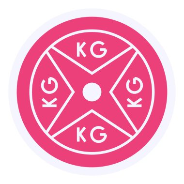 vector illustration of Weight Plates icon