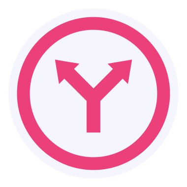 road sign. trendy flat color design icon template for web mobile apps 