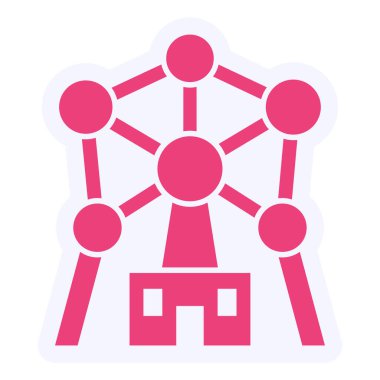 Atomium  building. simple illustration