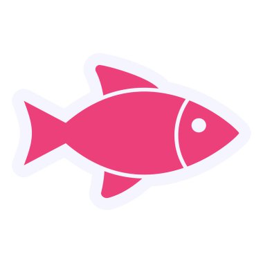 fish icon modern simple illustration 
