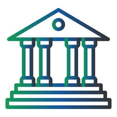 Banka simgesinin vektör illüstrasyonu